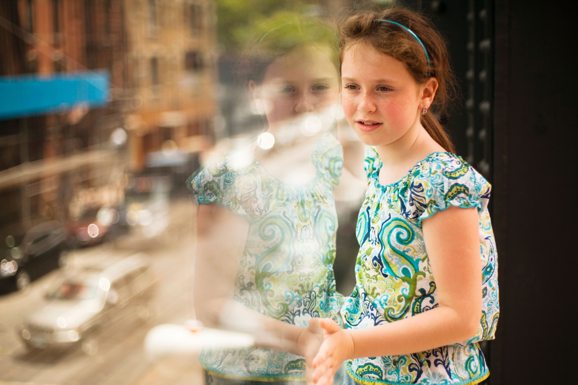 Little girls in the High Line park